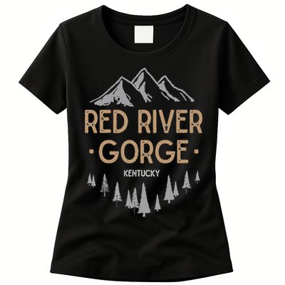 Red River Gorge T Kentucky Ky Vintage Mountain Womens T-Shirt