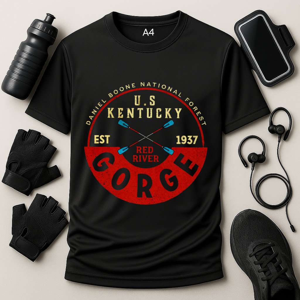 Red River Gorge Kentucky Aged Look Cooling Performance Crew T-Shirt