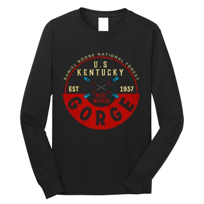 Red River Gorge Kentucky Aged Look Long Sleeve Shirt