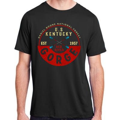 Red River Gorge Kentucky Aged Look Adult ChromaSoft Performance T-Shirt