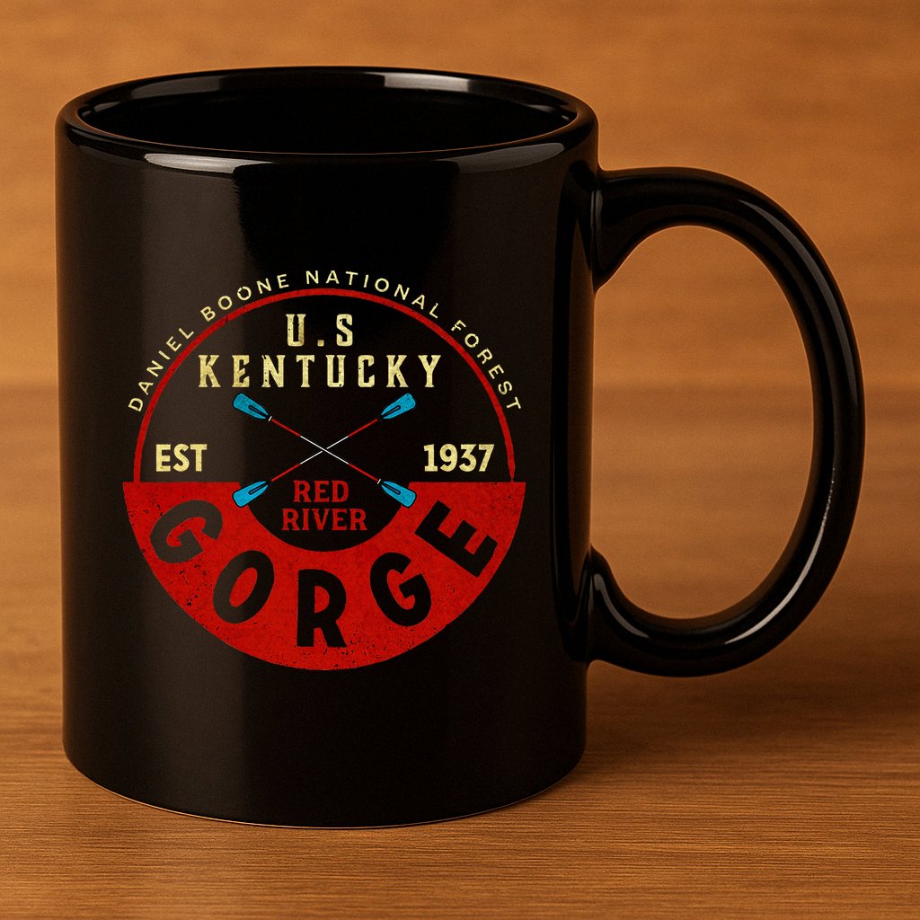 Red River Gorge Kentucky Aged Look 11oz C Handle Ceramic Mug