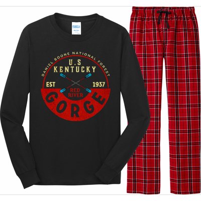 Red River Gorge Kentucky Aged Look Long Sleeve Pajama Set