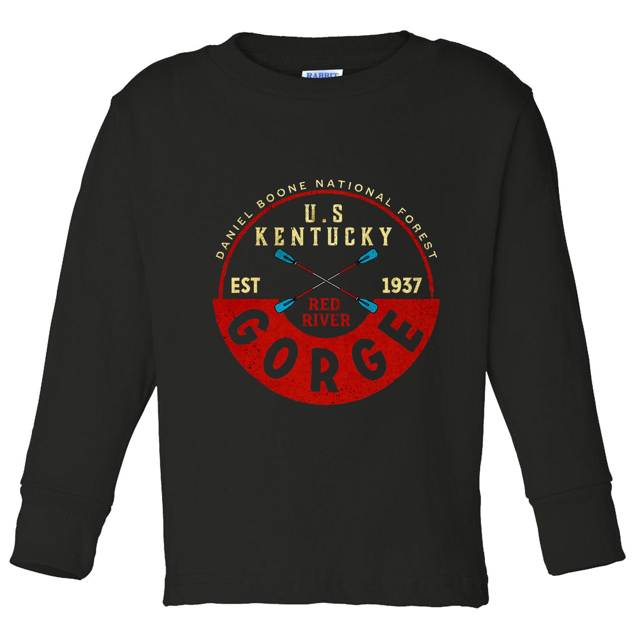 Red River Gorge Kentucky Aged Look Toddler Long Sleeve Shirt
