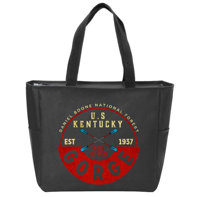 Red River Gorge Kentucky Aged Look Zip Tote Bag