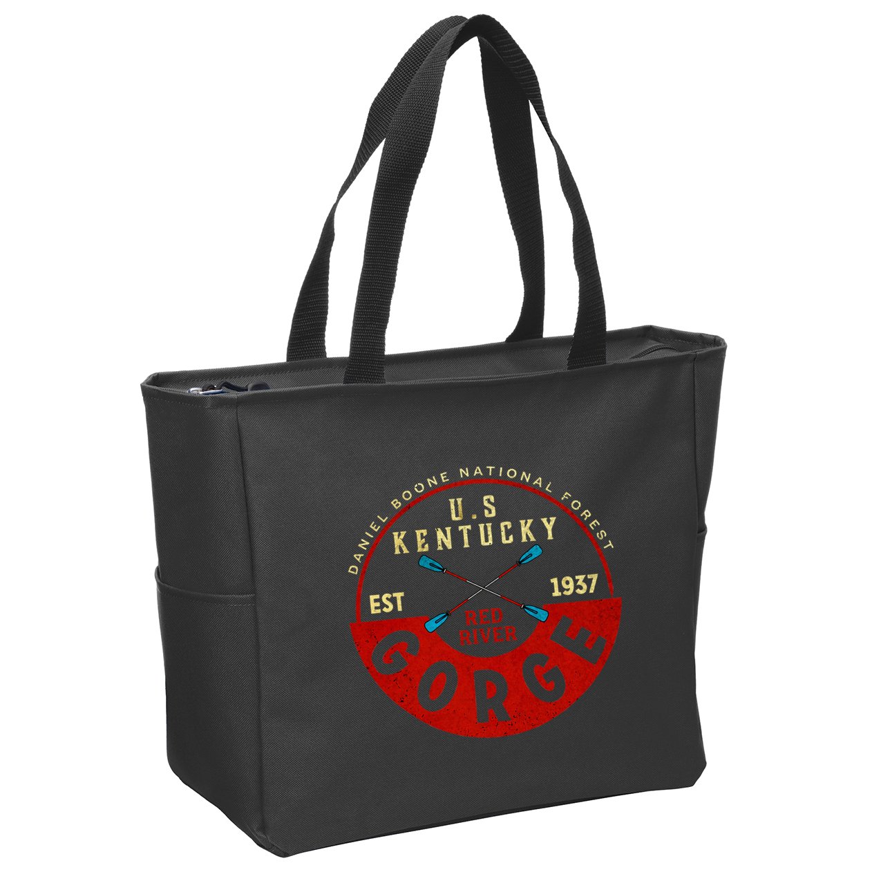 Red River Gorge Kentucky Aged Look Zip Tote Bag