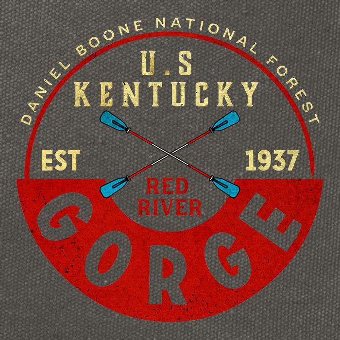 Red River Gorge Kentucky Aged Look Cotton Canvas Backpack