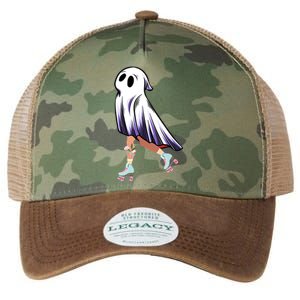 Rollerblade Roller Halloween Ghost Rolling Ghost Skating Cool Gift Legacy Tie Dye Trucker Hat