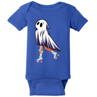 Rollerblade Roller Halloween Ghost Rolling Ghost Skating Cool Gift Baby Bodysuit