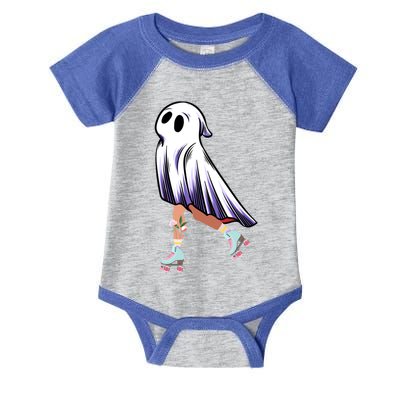 Rollerblade Roller Halloween Ghost Rolling Ghost Skating Cool Gift Infant Baby Jersey Bodysuit