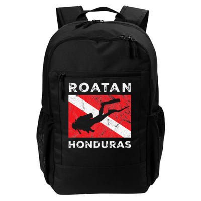 Retro Roatan Honduras Scuba Dive Vintage Dive Flag Diving Daily Commute Backpack