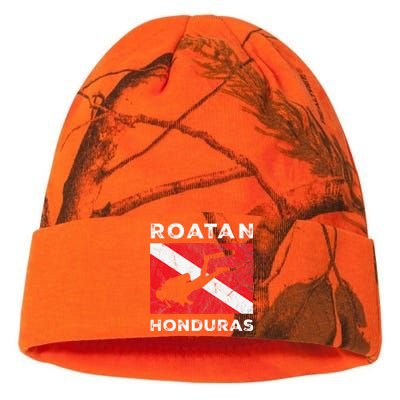 Retro Roatan Honduras Scuba Dive Vintage Dive Flag Diving Kati Licensed 12" Camo Beanie