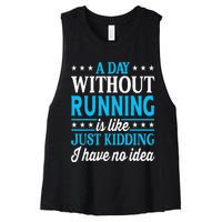 Running Runner Half Marathon Retired Vintage My Retirement Women's Racerback Cropped Tank