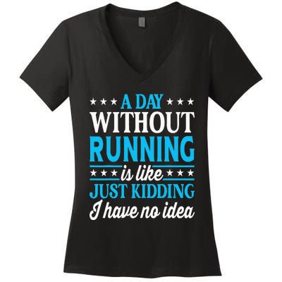 Running Runner Half Marathon Retired Vintage My Retirement Women's V-Neck T-Shirt