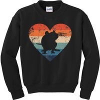 Rat Retro Heart Mouse Rodent Lover Rat Owner Kids Sweatshirt