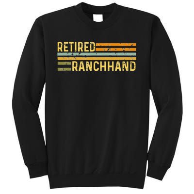 Retired Ranch Hand Farmer Distressed Retirement Retire Farm Sweatshirt