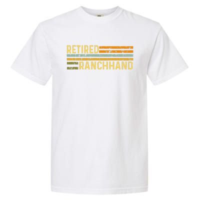 Retired Ranch Hand Farmer Distressed Retirement Retire Farm Garment-Dyed Heavyweight T-Shirt