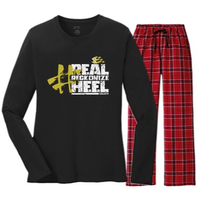 Real Reckonize Heel Salute Women's Long Sleeve Flannel Pajama Set 