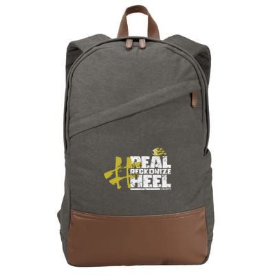 Real Reckonize Heel Salute Cotton Canvas Backpack