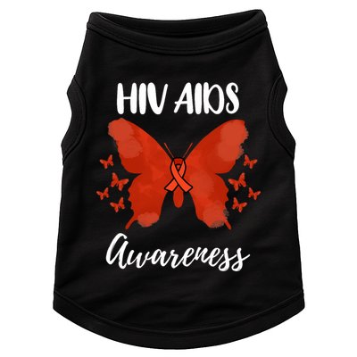 Red Ribbon Hiv Aids Awareness Doggie Tank