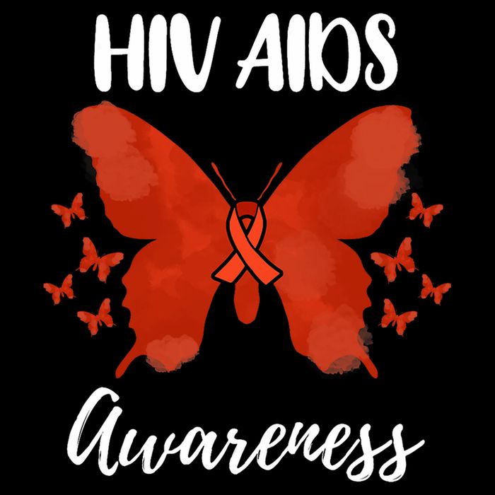 Red Ribbon Hiv Aids Awareness Cooling Performance Crew T-Shirt
