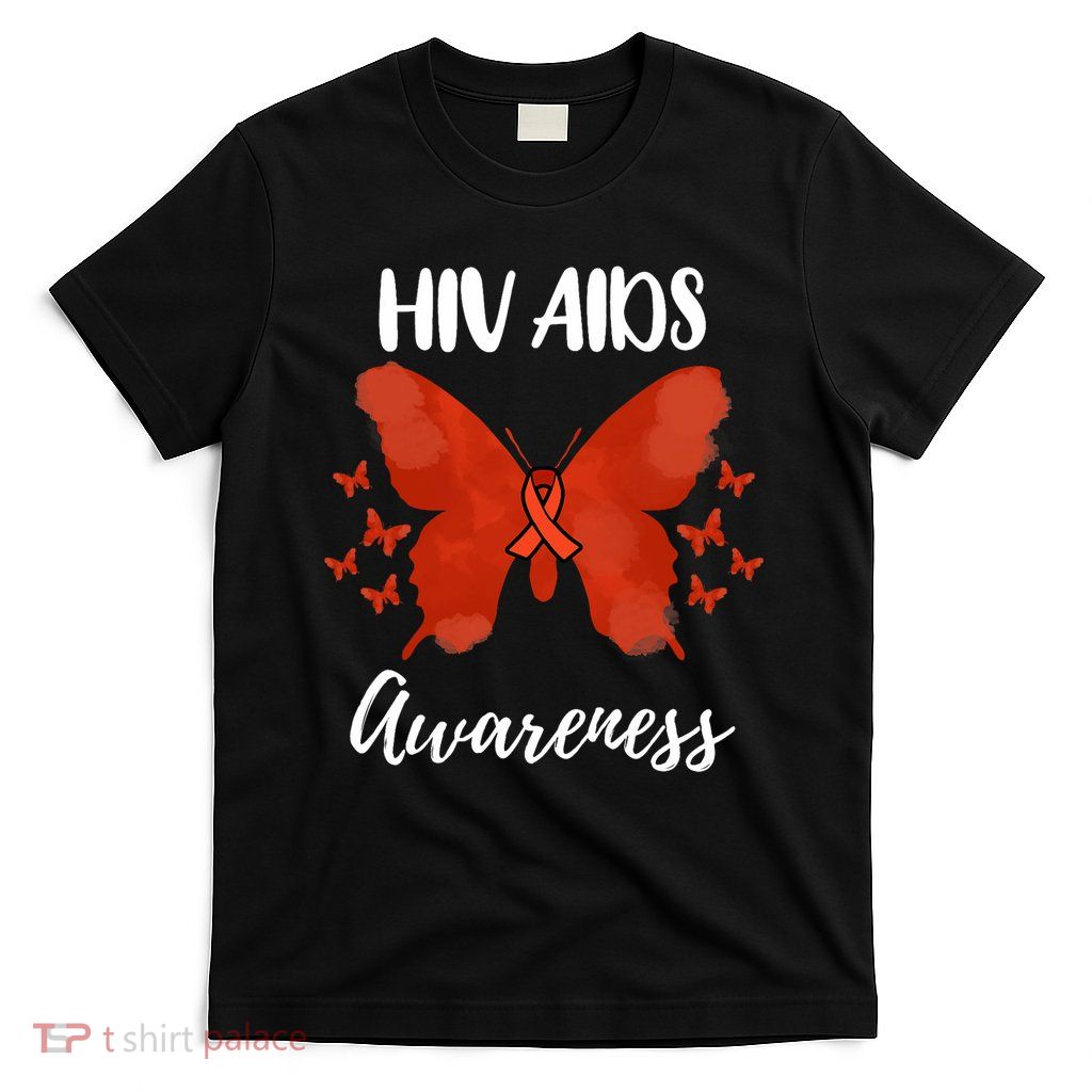 Red Ribbon Hiv Aids Awareness T-Shirt