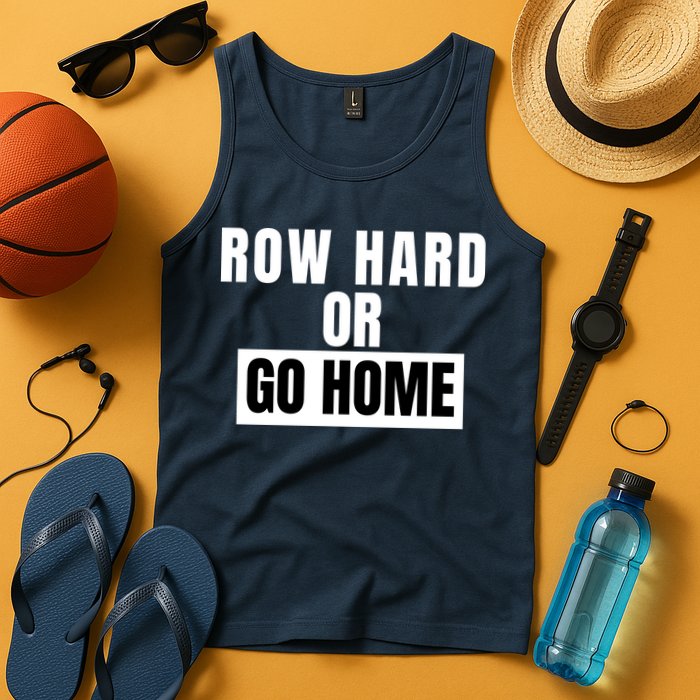 Rowing Row Hard Or Go Home For Crew Team Funny Rowing Rowing Crew Tank Top