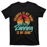 Running Runner Half Marathon Grandpa Vintage Retro Grandpa Premium T-Shirt