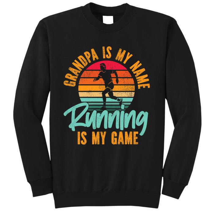 Running Runner Half Marathon Grandpa Vintage Retro Grandpa Premium Tall Sweatshirt