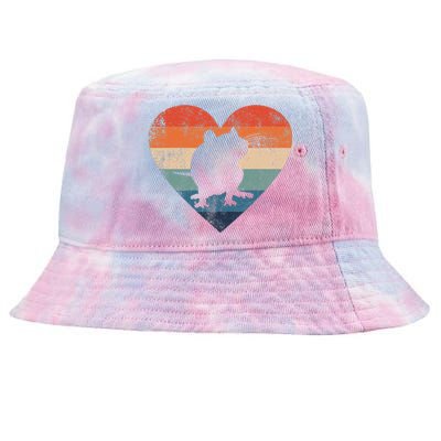 Rat Retro Heart Mouse Rodent Lover Rat Owner Tie-Dyed Bucket Hat