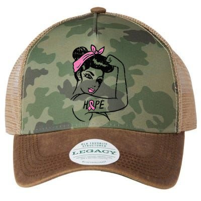 Rosie Riveter Hope Fighting Breast Cancer Awareness  Legacy Tie Dye Trucker Hat