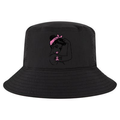 Rosie Riveter Hope Fighting Breast Cancer Awareness  Cool Comfort Performance Bucket Hat