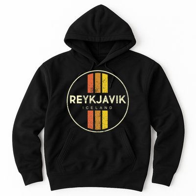 Retro Reykjavik Iceland Vintage Hoodie