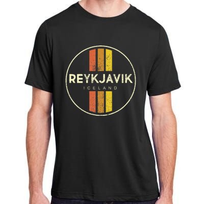 Retro Reykjavik Iceland Vintage Adult ChromaSoft Performance T-Shirt