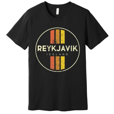 Retro Reykjavik Iceland Vintage Premium T-Shirt