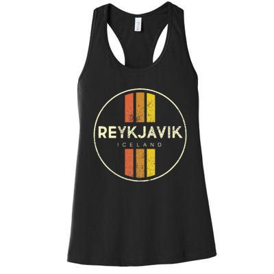 Retro Reykjavik Iceland Vintage Women's Racerback Tank