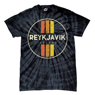 Retro Reykjavik Iceland Vintage Tie-Dye T-Shirt