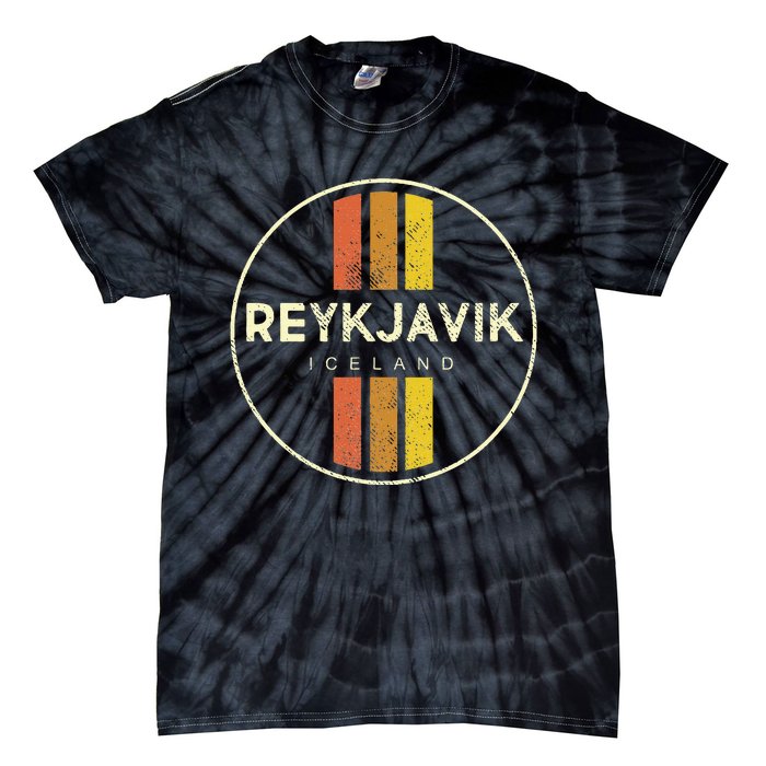 Retro Reykjavik Iceland Vintage Tie-Dye T-Shirt