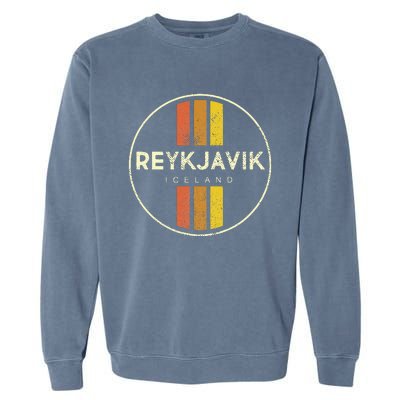 Retro Reykjavik Iceland Vintage Garment-Dyed Sweatshirt