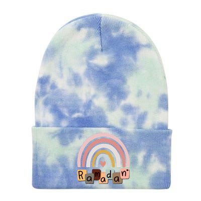 Rainbow Ramadan Islam Muslim Gift For Ramadan Mubarak Tie Dye 12in Knit Beanie