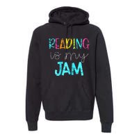 retro Reading is My Jam Read Teacher ELA Teacher Premium Hoodie