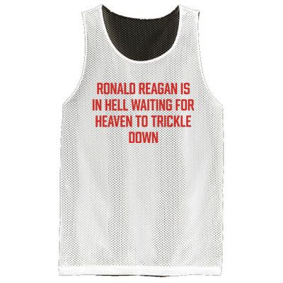 Ronald Reagan Is In Hell Waiting For Heaven To Trickle Down Mesh Reversible Basketball Jersey Tank