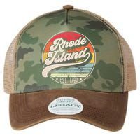Retro Rhode Island Home State Ri Cool 70s Style Sunset Legacy Tie Dye Trucker Hat