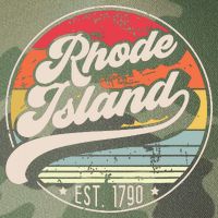 Retro Rhode Island Home State Ri Cool 70s Style Sunset Legacy Tie Dye Trucker Hat