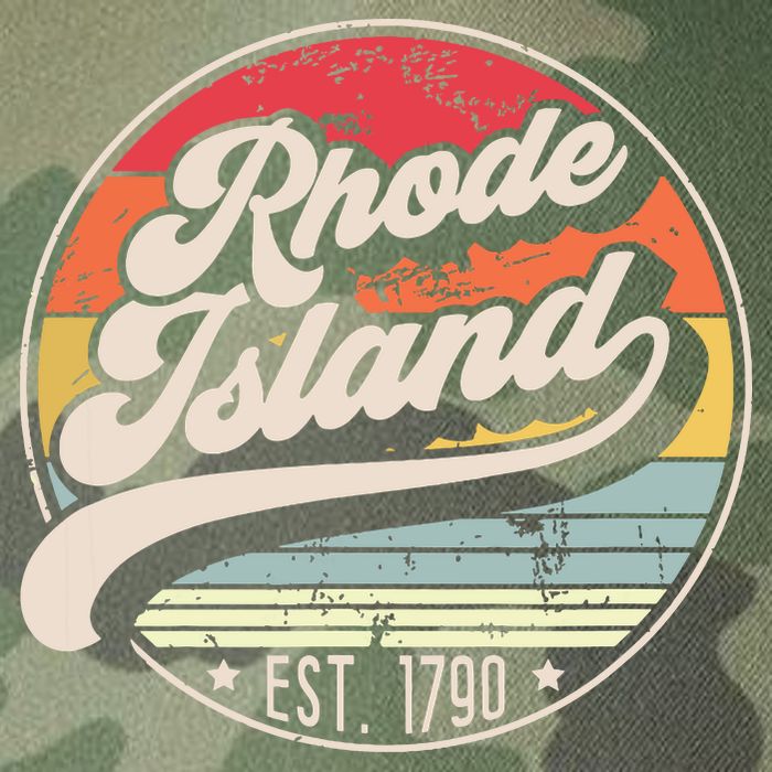 Retro Rhode Island Home State Ri Cool 70s Style Sunset Legacy Tie Dye Trucker Hat