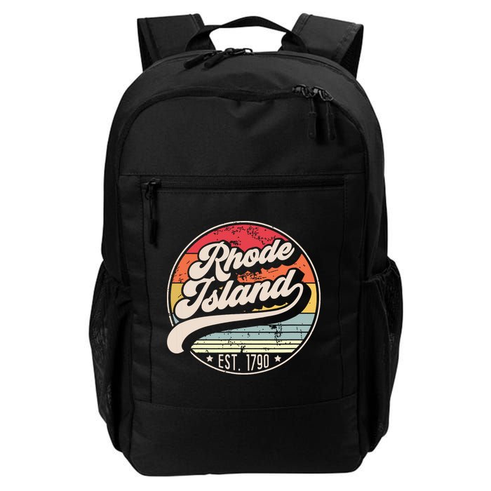 Retro Rhode Island Home State Ri Cool 70s Style Sunset Backpack