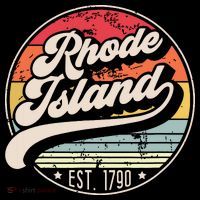 Retro Rhode Island Home State Ri Cool 70s Style Sunset 7-Panel Snapback Hat