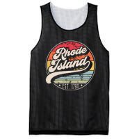 Retro Rhode Island Home State Ri Cool 70s Style Sunset Mesh Reversible Basketball Jersey Tank