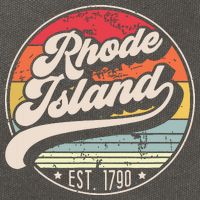 Retro Rhode Island Home State Ri Cool 70s Style Sunset Cotton Canvas Backpack