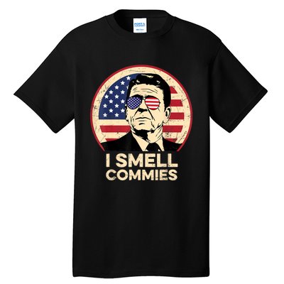 Ronald Reagan, I Smell Commies Patriotic American President Tall T-Shirt