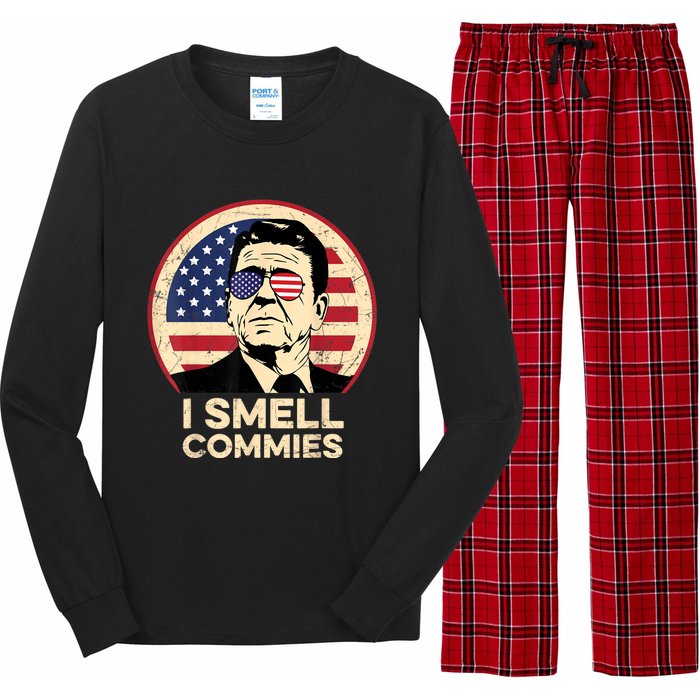 Ronald Reagan, I Smell Commies Patriotic American President Long Sleeve Pajama Set